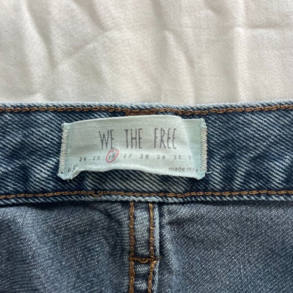 We The Free Medium Wash Cotton Wide Leg Button Fly High Waist Jeans | Size 26 - Picture 4 of 7